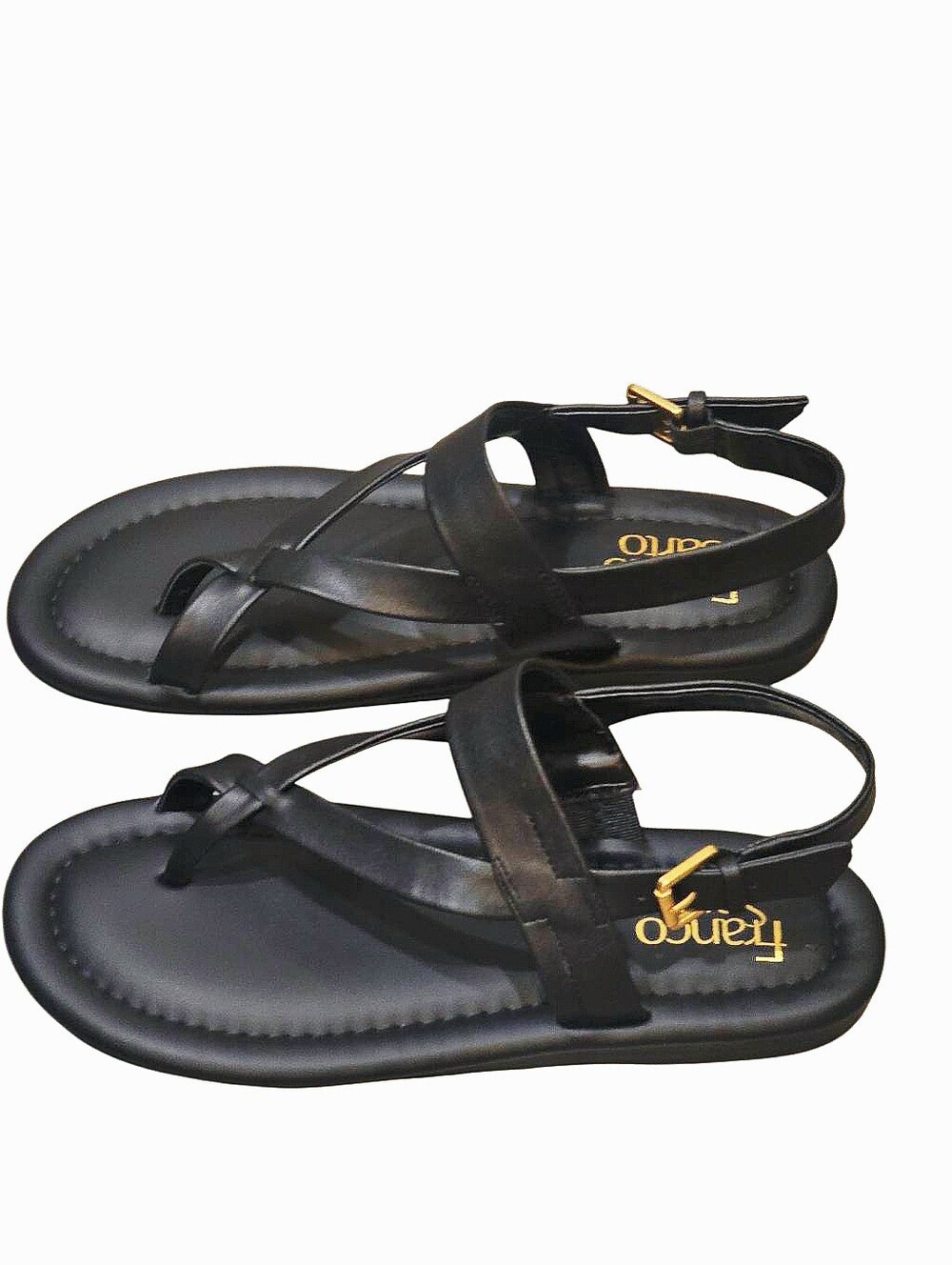 Franco Sarto Beryl Toe Loop Sandals- Black